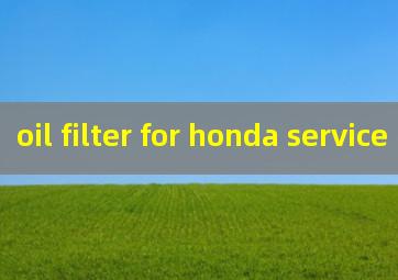 oil filter for honda service